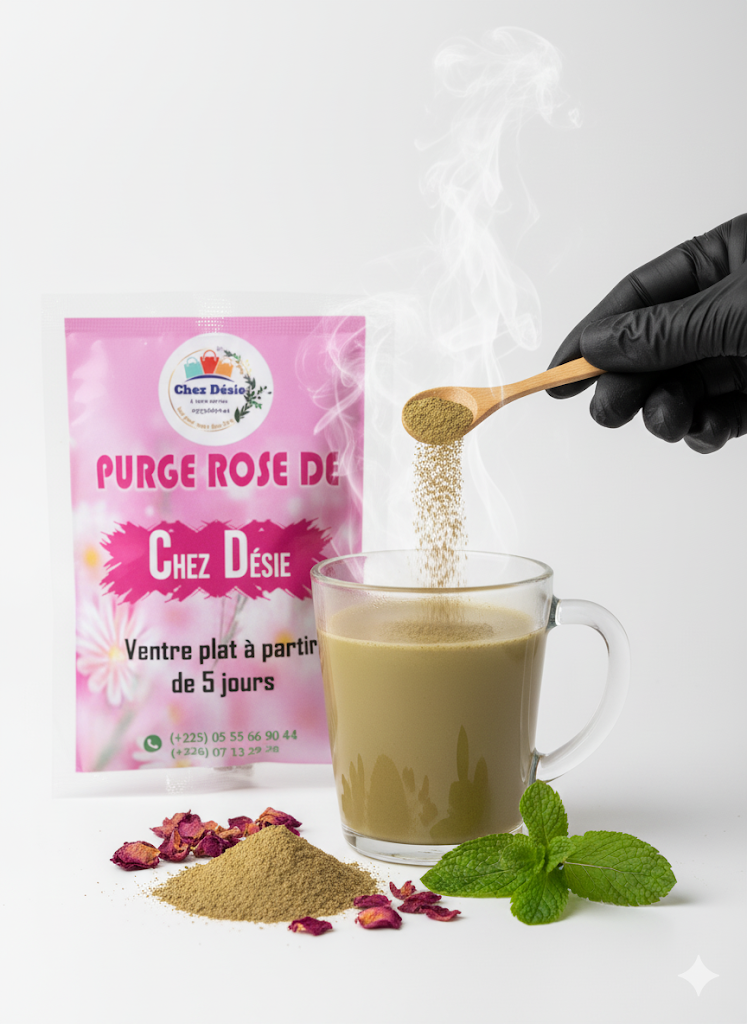 Purge rose ventre plat