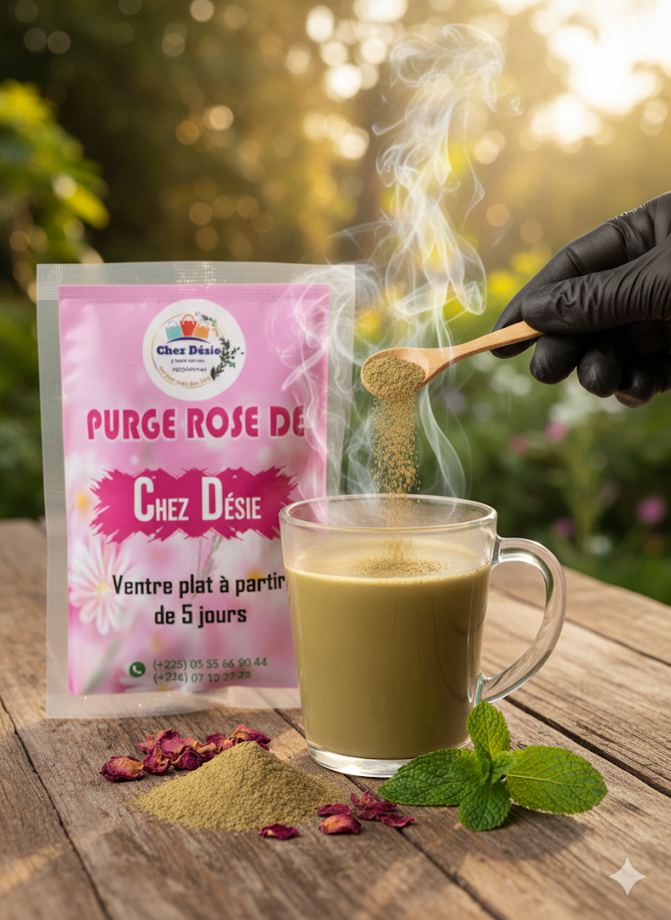 Purge rose ventre plat